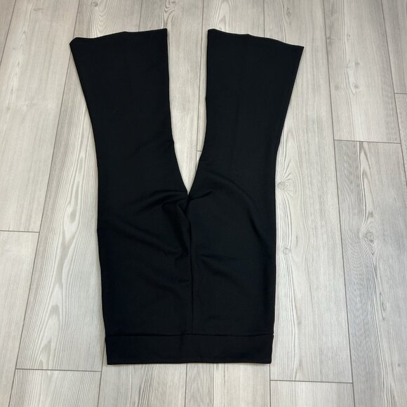 Fabrizio Gianni Size 8 Black Cropped Dress Pants Slight Flare Career 27” Inseam - Picture 6 of 9